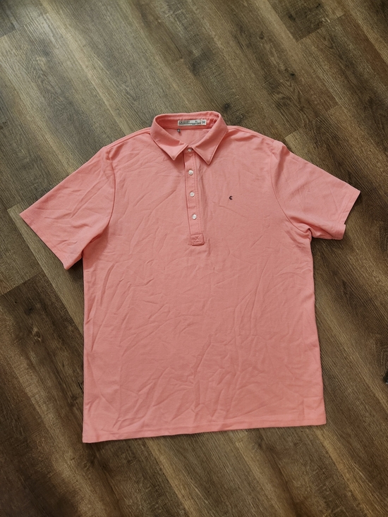 Criquet Other - Criquet Men's XL Pink Polo Shirt Pima Cotton Peru Logo 4 Button Placket Collar